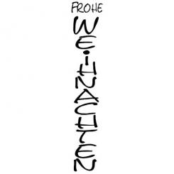 Holzstempel Frohe Weihnachten 