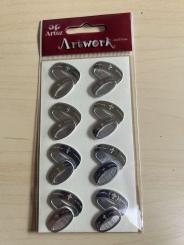 Art-Work Sticker "Eheringe siber 