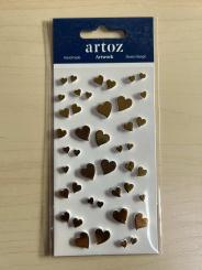 Art-Work Sticker "Herzen gold" 