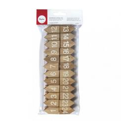 Holzklammern mit Haus 1-24 