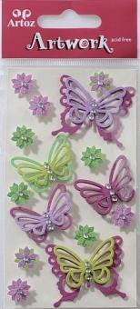 Art-Work Sticker "Schmetterlinge lila" 