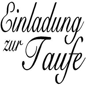 Holzstempel "Einladung zur Taufe" 