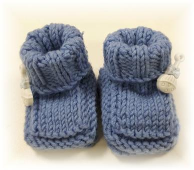 Babypatscherl handgestrickt blau 